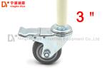 Heavy Duty TPR Solid Caster Wheels , 3/4 Inch Stem Caster Wheels