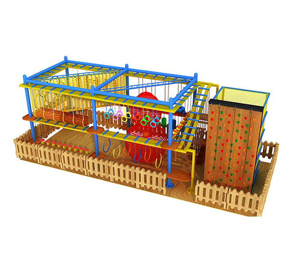 Outdoor Adventure Obstacle Course With Tube Slide ASTM Standard