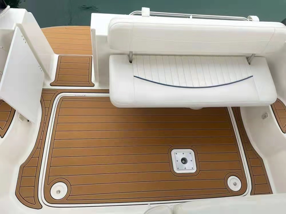 190mm*5mm*25m Inner-Lock Waterproof Teak Synthetic Marine Deck PVC Composite Flooring Mat