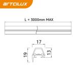 A260G LED Glass board light Suitable For wardrobe PC Aluminum Alloy DC12V/24V 5W