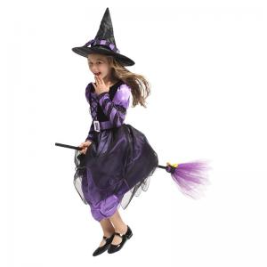 Wholesale Stylish GIRLS Witch Costume for Halloween Rave Party Children