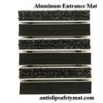 Aluminum Alloy Outdoor Entrance Floor Mats 20mm Depth Carpet Rubber Insert