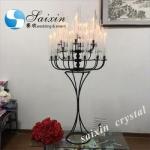 ZT-361 Decoration international 25 arms wedding metal candelabra with glass