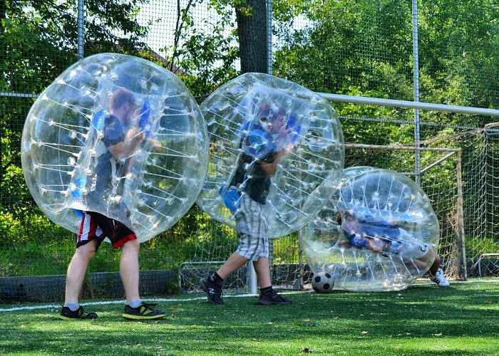 1.5m TPU Human Inflatable Bumper Bubble Ball For Adult With Logo Printing And Blower