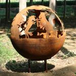 Outdoor Hand Crafted Corten Fire Pit 3mm Thickness Round Large