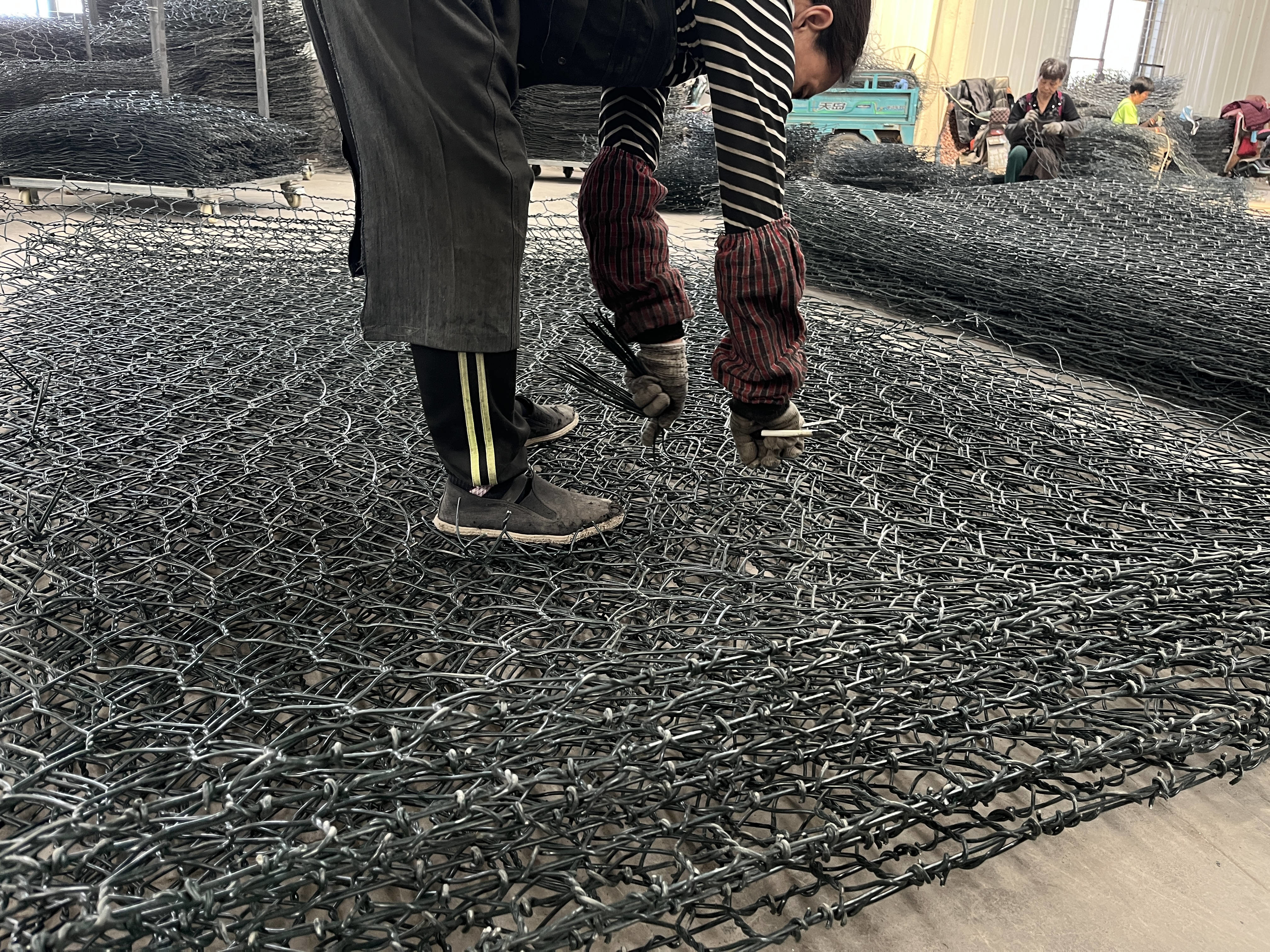 Pvc 6x8cm Galvanized Gabion Boxes 3.2mm Wire Diameter