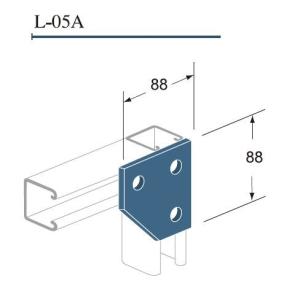 Wholesale Three 3-Hole Corner Gusset Plate Zinc Plated Strut Channel Fittings from china suppliers