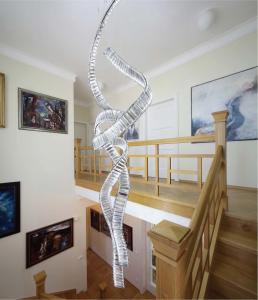 Wholesale Villa High Stairs Double Crystal Light Atmosphere Ribbon Zhongshan Lamps Home Decoration Lighting Living Room Lamp 30 KG from china suppliers