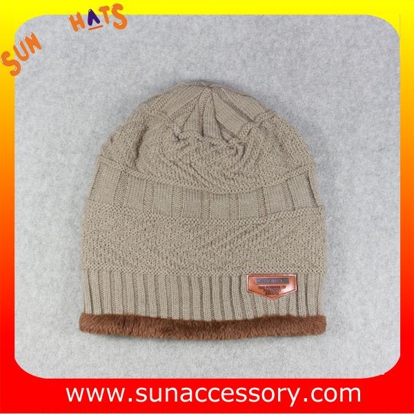 AK17018 Sun Accessory advertising winter knitted beanie hats for mens,Logo can be added