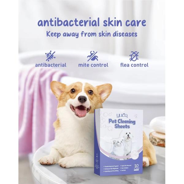Disposable Pet Body Wash Paper Fragrant Scent For Dogs Soft Touch Bathroom