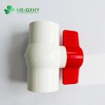 Highly Durable ANSI Socket Red Handle White PVC Compact Ball Valve with UV