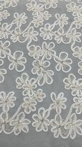 Wholesale Luxury Corded Embroidered Lace Fabric Leafy Embroidery Fabric from china suppliers