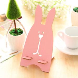 Wholesale 76g Rabbit Shaped Wooden Universal Desktop Magnet Holder for Mobile Phone from china suppliers