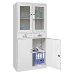 Middle 2-Drawers Swing Door Steel Storage Cabinet Metal Office Furniture Metal