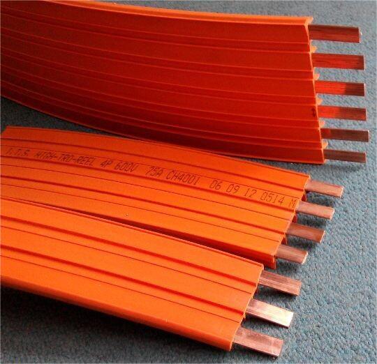 Electric Overhead Conductor Rail System Steel 4 Pole 35a-140a No Seam