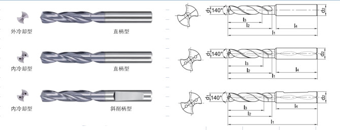 TH-TB Series Solid Carbide End Mills Silver Color For Metal Drilling