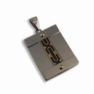 Wholesale 316L Stainless Steel Rectangle Square Shaped Necklace Pendant LPS0152 from china suppliers