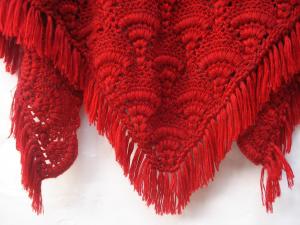 China Red Large women Shawl Scarf Wraps fashion wool shawl on sale