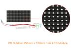 8mm Out door 256mm x 128mm LED Display Module Full Color Waterproof