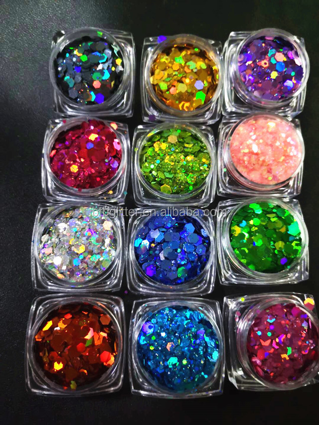 Thousand Choices Offered Glitter Shape Chunky Glitter 1 Kilo of Each Glitter for Christmas Celebration