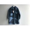 Buy cheap Denim Patch Pocket Sheep Faux Fur Jacket Blue Contrast Long Shearling Blocked from wholesalers