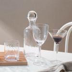 42 Ounce Clear Glass Carafes Hand Blown 1200ml Glass Bottle With Stopper