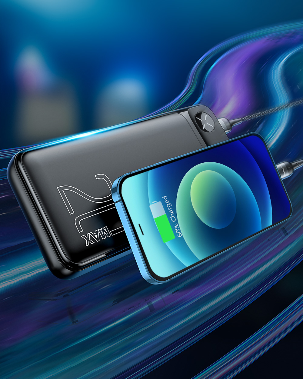 Essager Latitude Portable Power Bank Charger 20000mAh 3 Output 2 Input