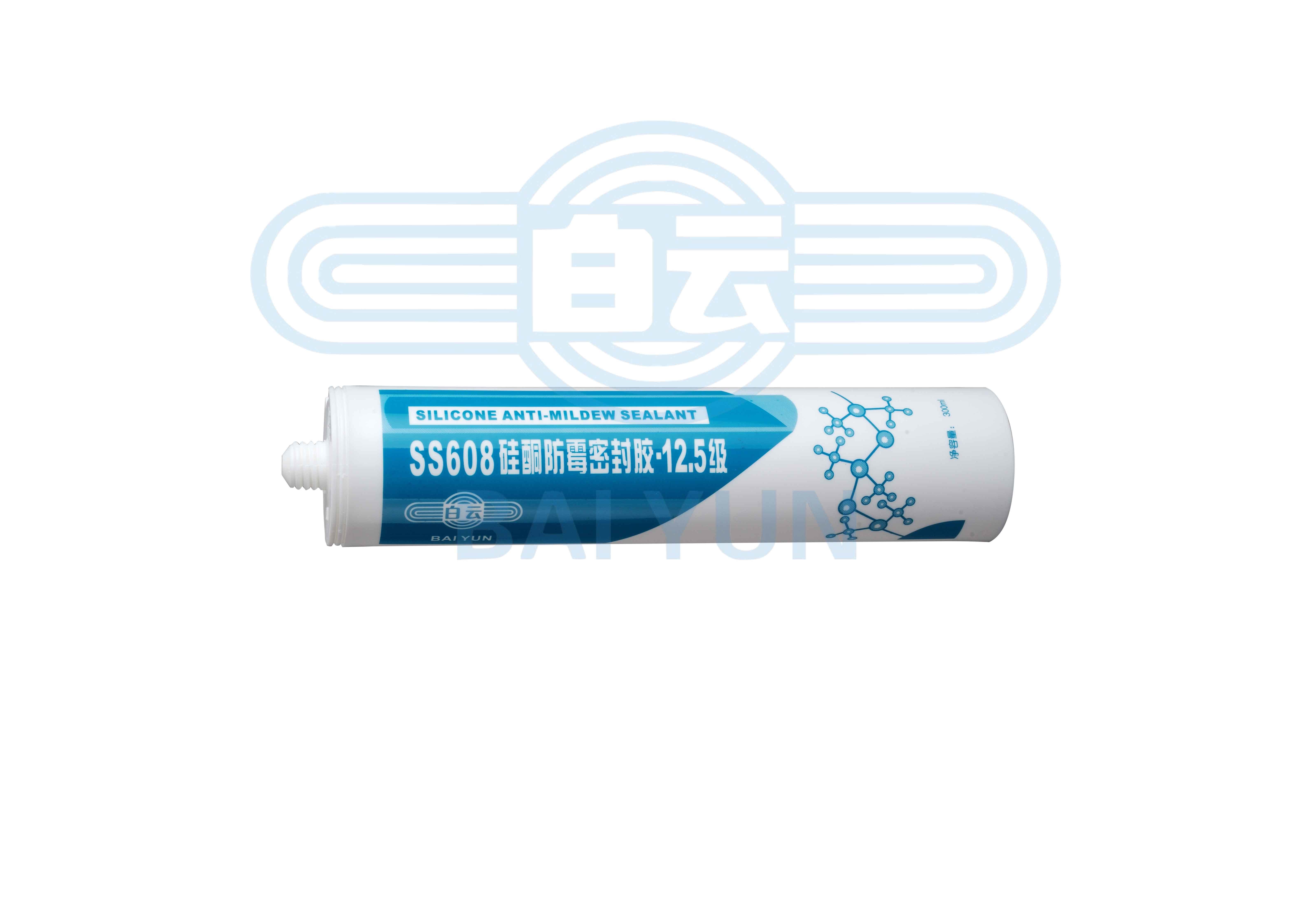 SS608 Light Grey Bathroom Silicone Sealant Fast Drying White Caulk For Bathtub