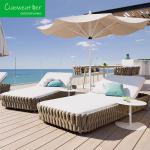 Outdoor Furniture Luxury Rope Patio Sun Lounger Chaise Lounge with UV-Resistant