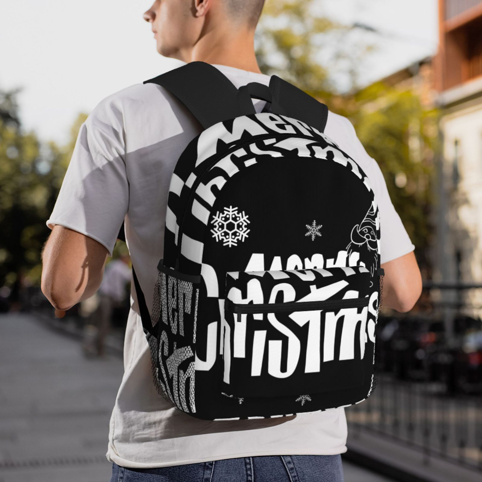 Lightweight Custom Print School Bags with 600D Polyster Interior Compartment Capacity