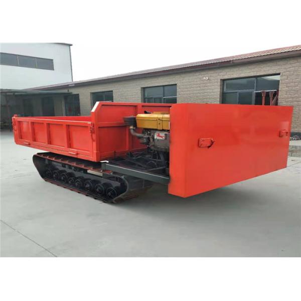 Steel Track Carrier Crawler Transporter Mine Dump Truck In Red Color