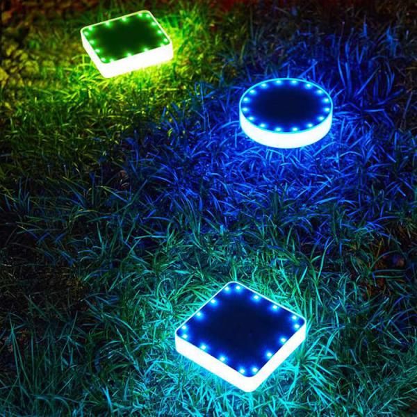 RoHS Certified RGB Outdoor LED Solar Pathway Lights 1.5W 80LM Magnetic Switch