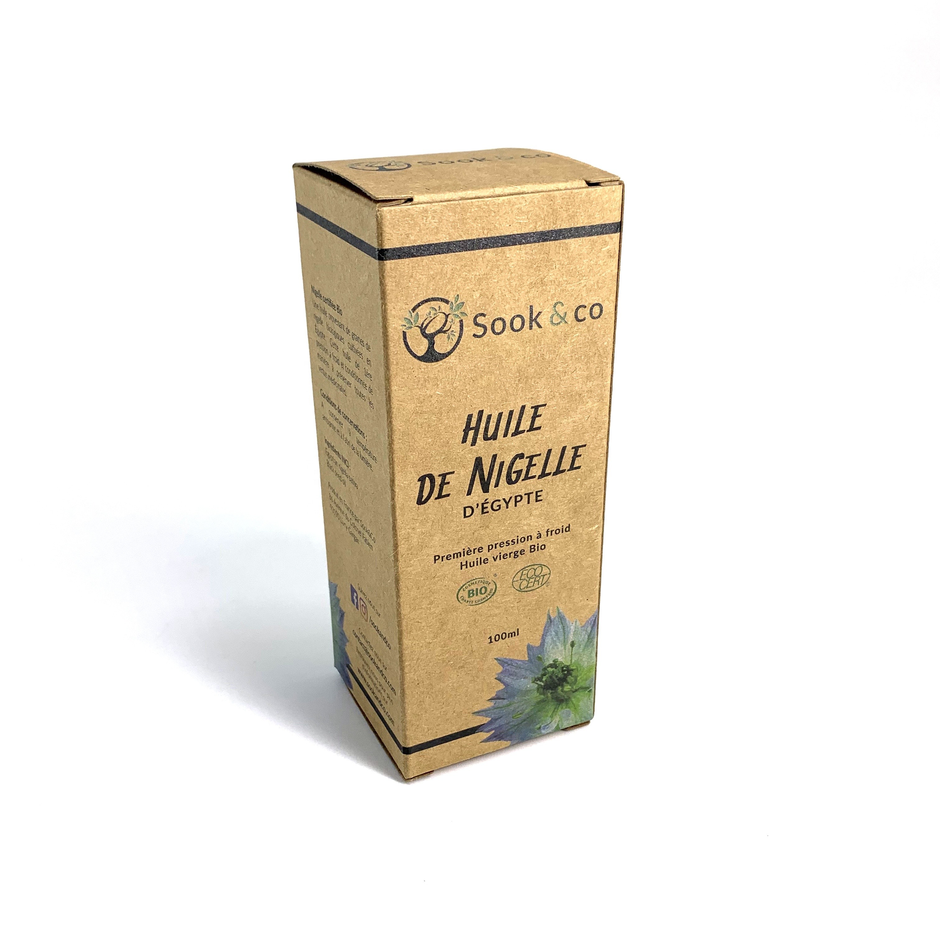 Black Recycled 300gsm Cosmetic Paper Box With Spot UV Printing