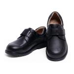Leather Unisex School Shoes Black Size 26-45 Flat Heel With Leather Lining