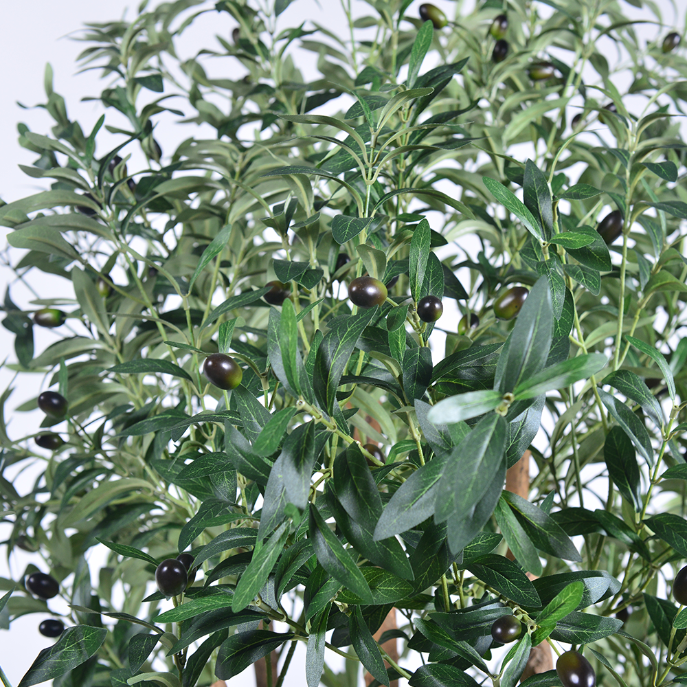 Realistic Artificial Olive Tree with Natural Trunk - 5FT 6FT 7FT, UV Resistant for Luxury Home & Hotel Lobby Decor