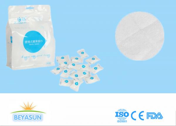 Quality Custom Compressed Travel Towels Tablets / Magic Compressed Coin Tissue for sale