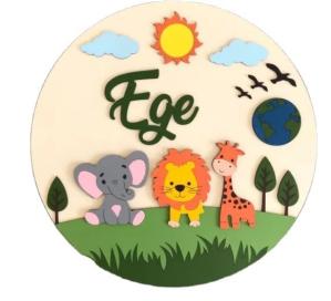 Wholesale Customized Round Wooden Slices Door Wall Refrigerator Kitchen Cabinet Decorative from china suppliers