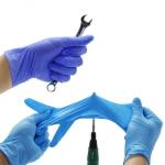 Blue Powder Disposable Pe Gloves Flexible Single Chlorine Purification Anti