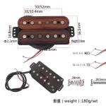 Alnico 5 Rosewood ST SG Guitar Pickup Set 8~9 KΩ Neck 14~15 KΩ Bridge