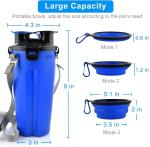 Pet Travel Water Collapsible Dog Bowls 2 In 1 Blue M Size