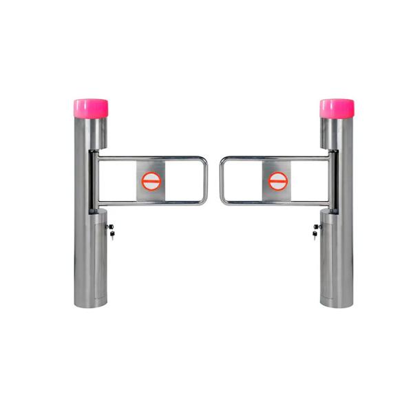 168mm Diameter Cylinder Swing Turnstile Gate Stainless Steel 304 With DC
