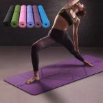 TPE Posture Line 6mm Carpet Non Slip Yoga Mat For Beginner Environmental Fitness