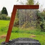 Prerusted Surface Landscape Corten Steel Water Feature 1200mm Garden Ornaments