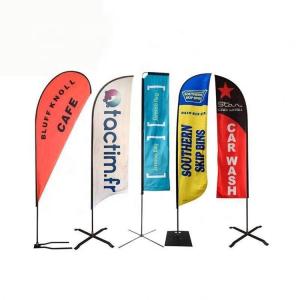 Wholesale Fiber Pole 4.5m Outdoor Banner Flags Double Sided Feather Flags from china suppliers