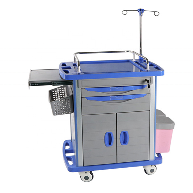 Durable Crash Cart Emergency Medical Trolley Equipment 520MM
