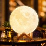 Rechargeable Moon Lamp Dia 14.5cm 3D Moon Lights For Adult Kids Bedroom