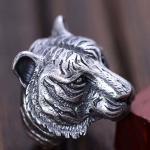 Mens Retro Thailand 925 Sterling Silver Ring with Tiger Design (XH052020)
