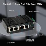 Industrial 2 Port Gigabit PoE+ Injector 12VDC 48VDC Power Input