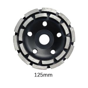 Wholesale Black 5 Inch 125mm Double Row Diamond Cup Wheel Sintered from china suppliers