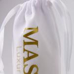 Custom Logo Velvet White Eyelash Drawstring Packaging Bag For Cosmetic